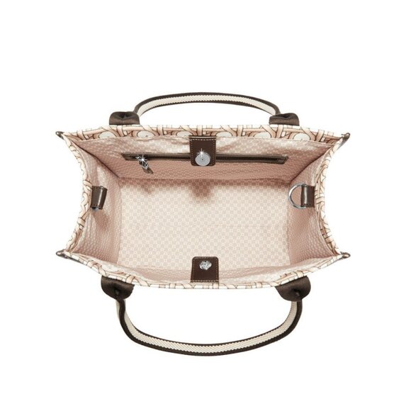 Brighton $225 Woven Hearts Canvas Carry All NWT! - Picture 5 of 5